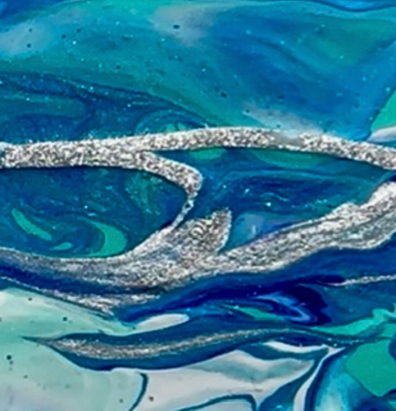 Vague Profonde – Grande Peinture Abstraite Originale d'Océan