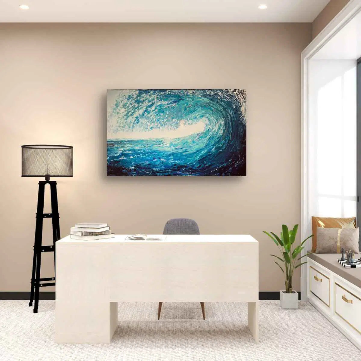 Original Painting – Deep Wave – Large Abstract Ocean Painting