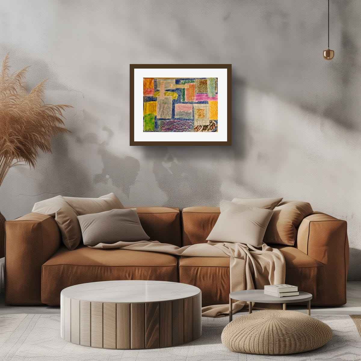 Original Painting - The Hearth Quilt - Folk Art Patchwork
