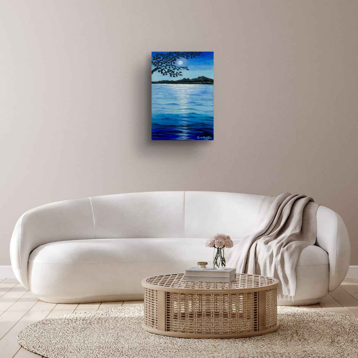 Original Painting - Nocturned - Tonalism Moonlit Night Scene