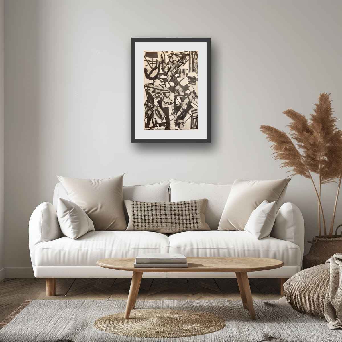 Original Collage - Fragments of Memory - Abstract Ink Splash - Eman's Gallery