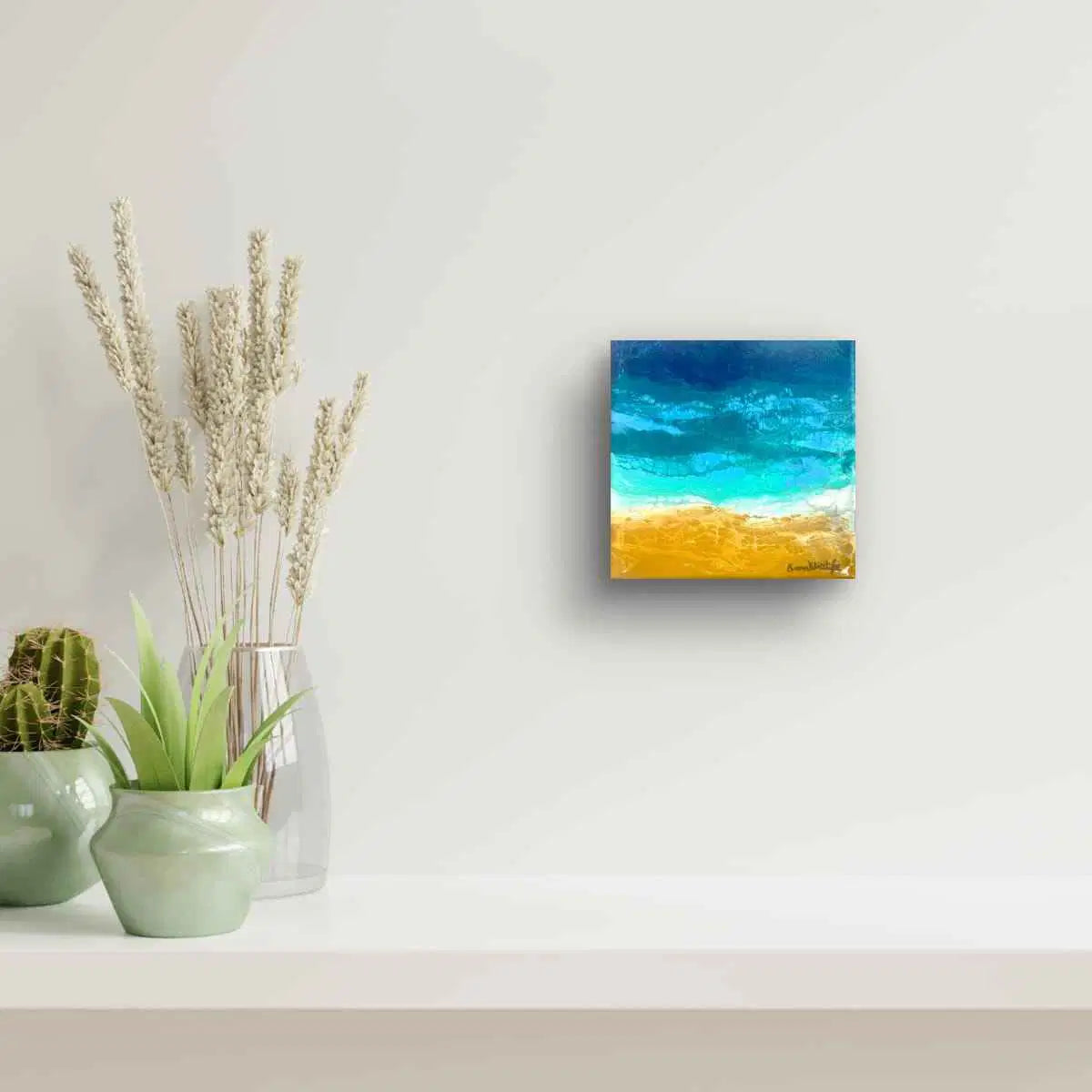 Original Painting - Mystic Sea - Fluid Abstract Ocean Gold