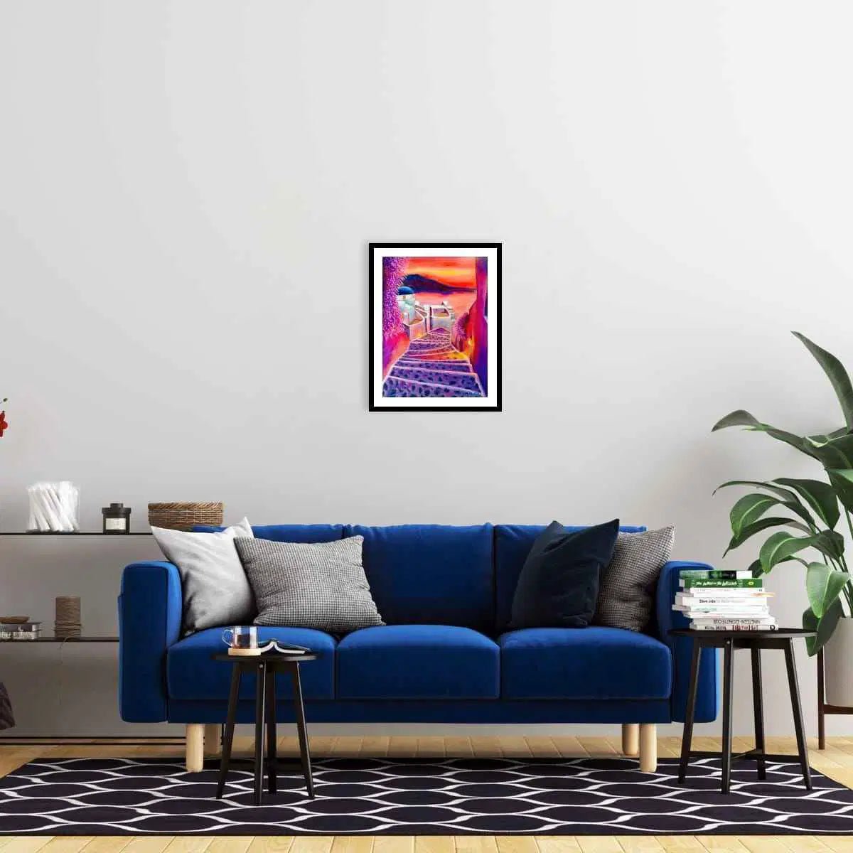 Framed Paper Print – Warm Embrace – Romantic Evening Landscape Art