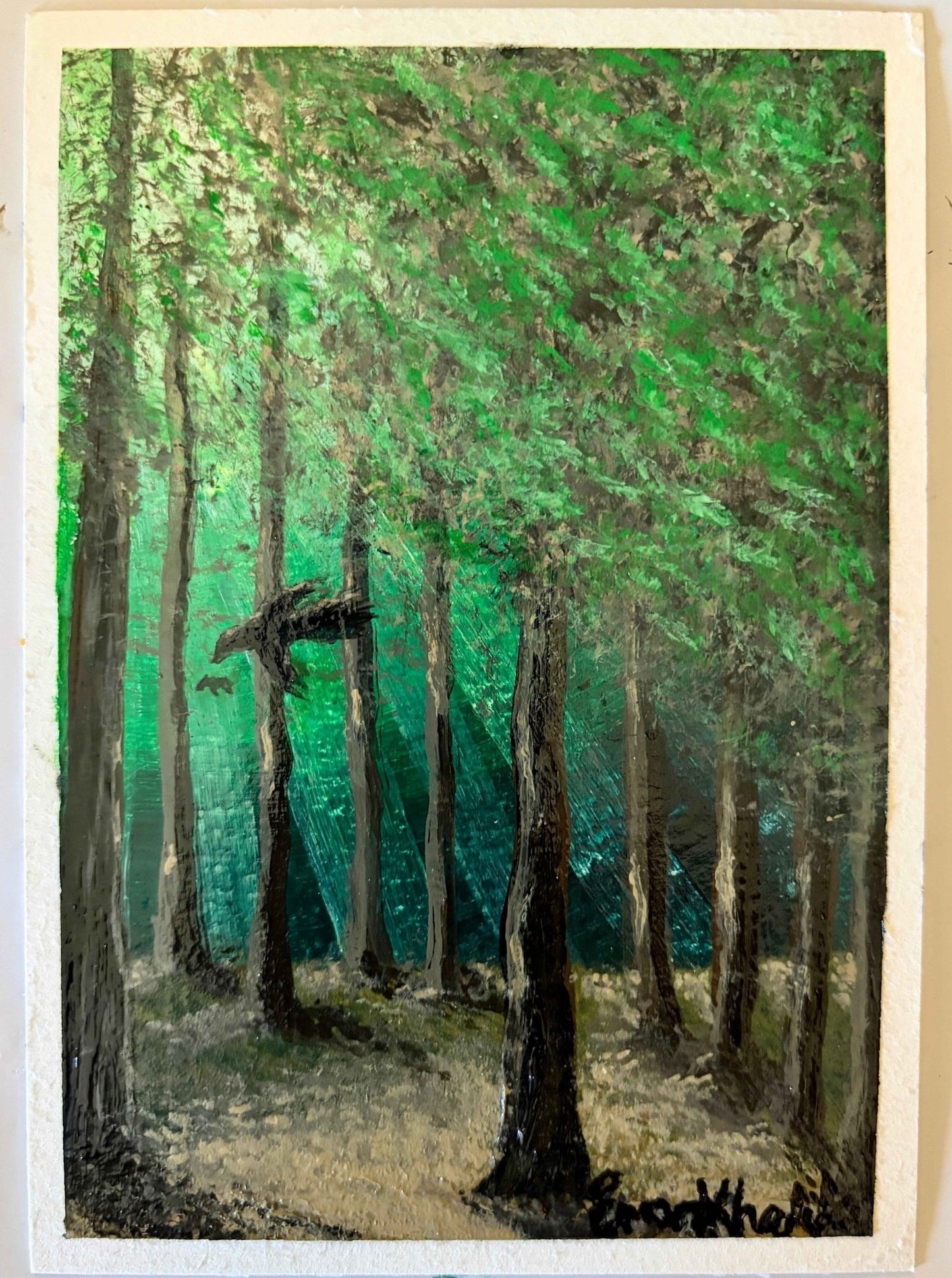 Forest Mysteries – Original Forest Landscape Mini Painting