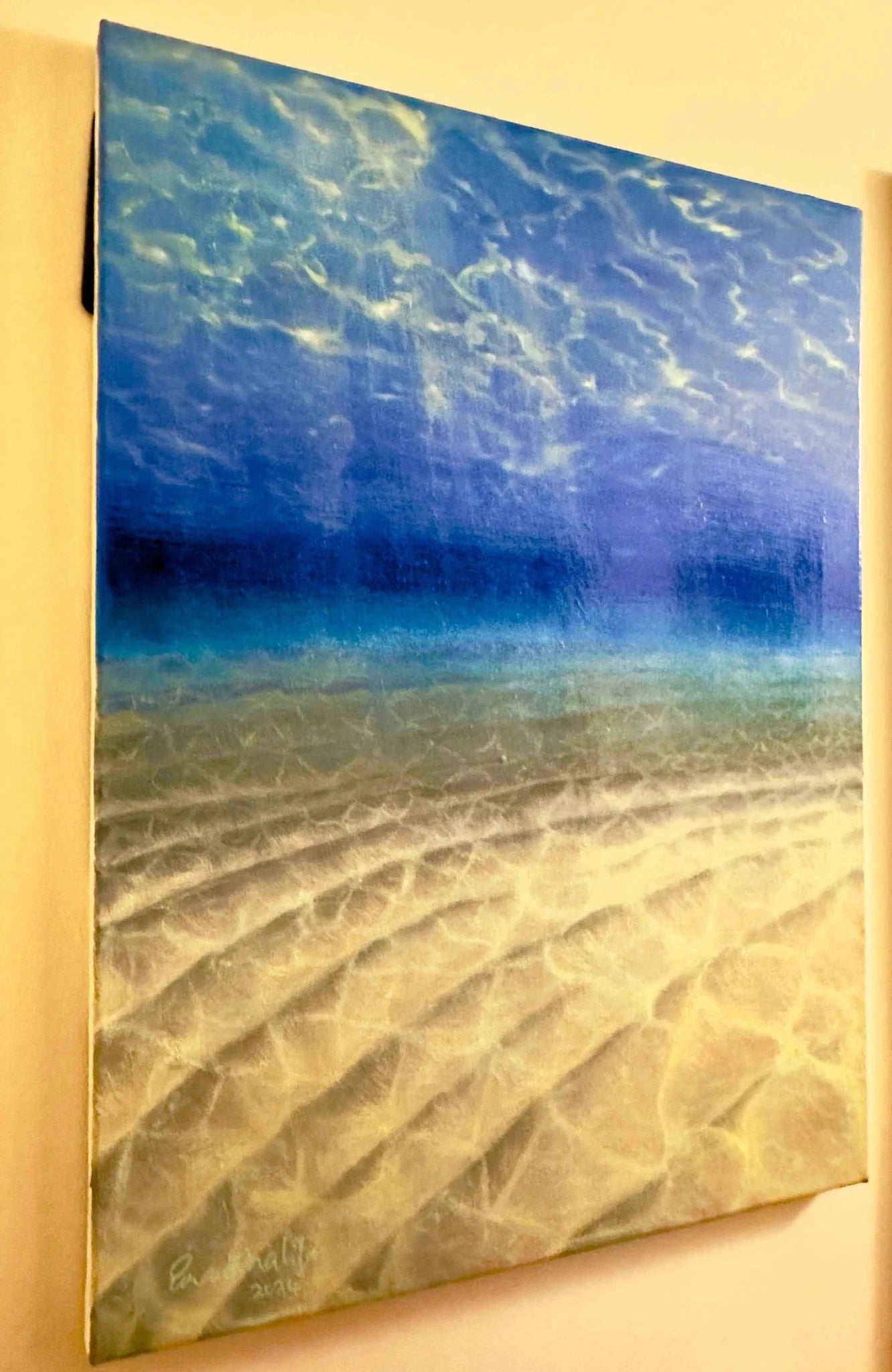 Original Oil Painting - Hypnosis - Underwater Scene & Light