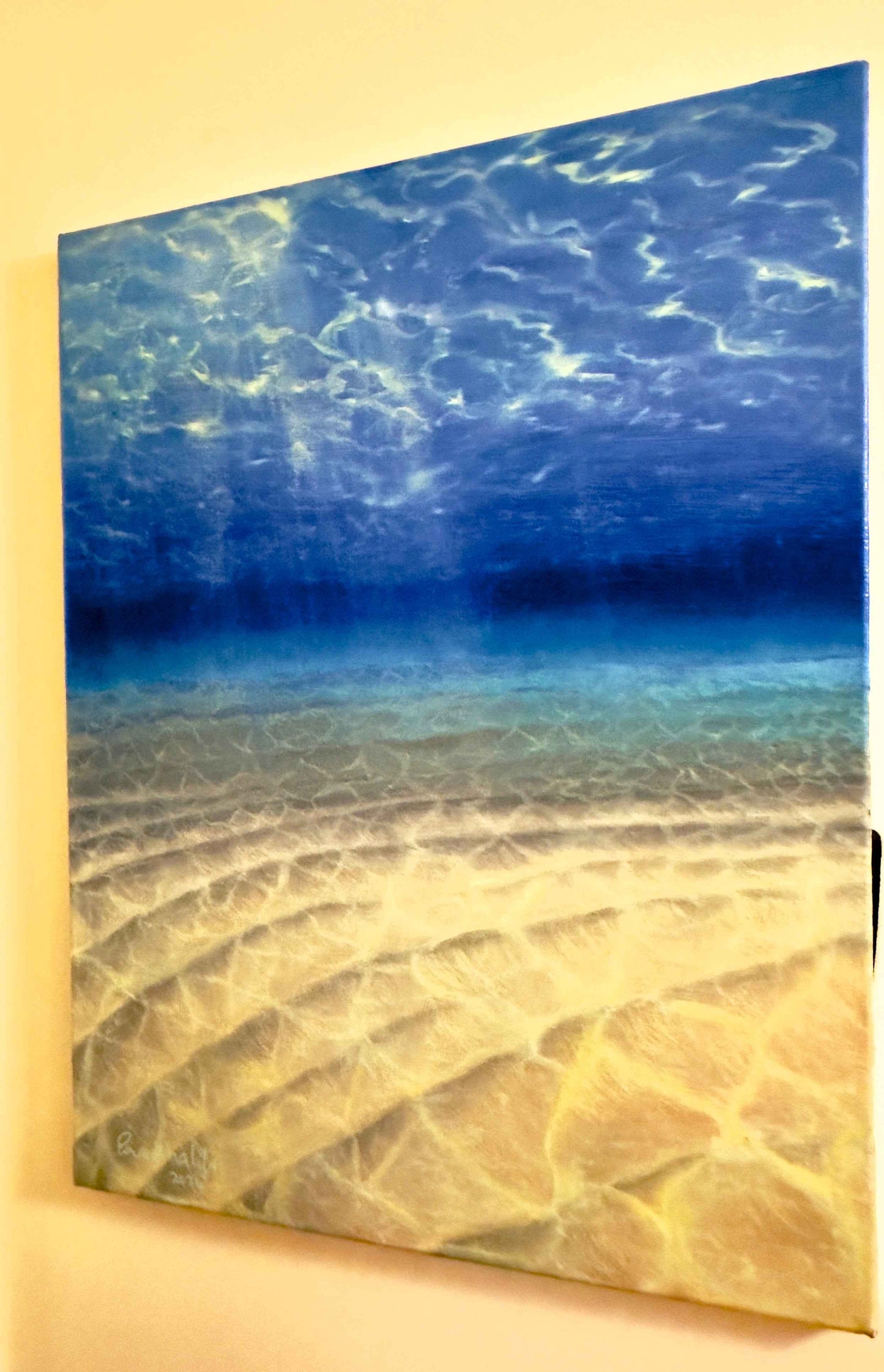 Original Oil Painting - Hypnosis - Underwater Scene & Light