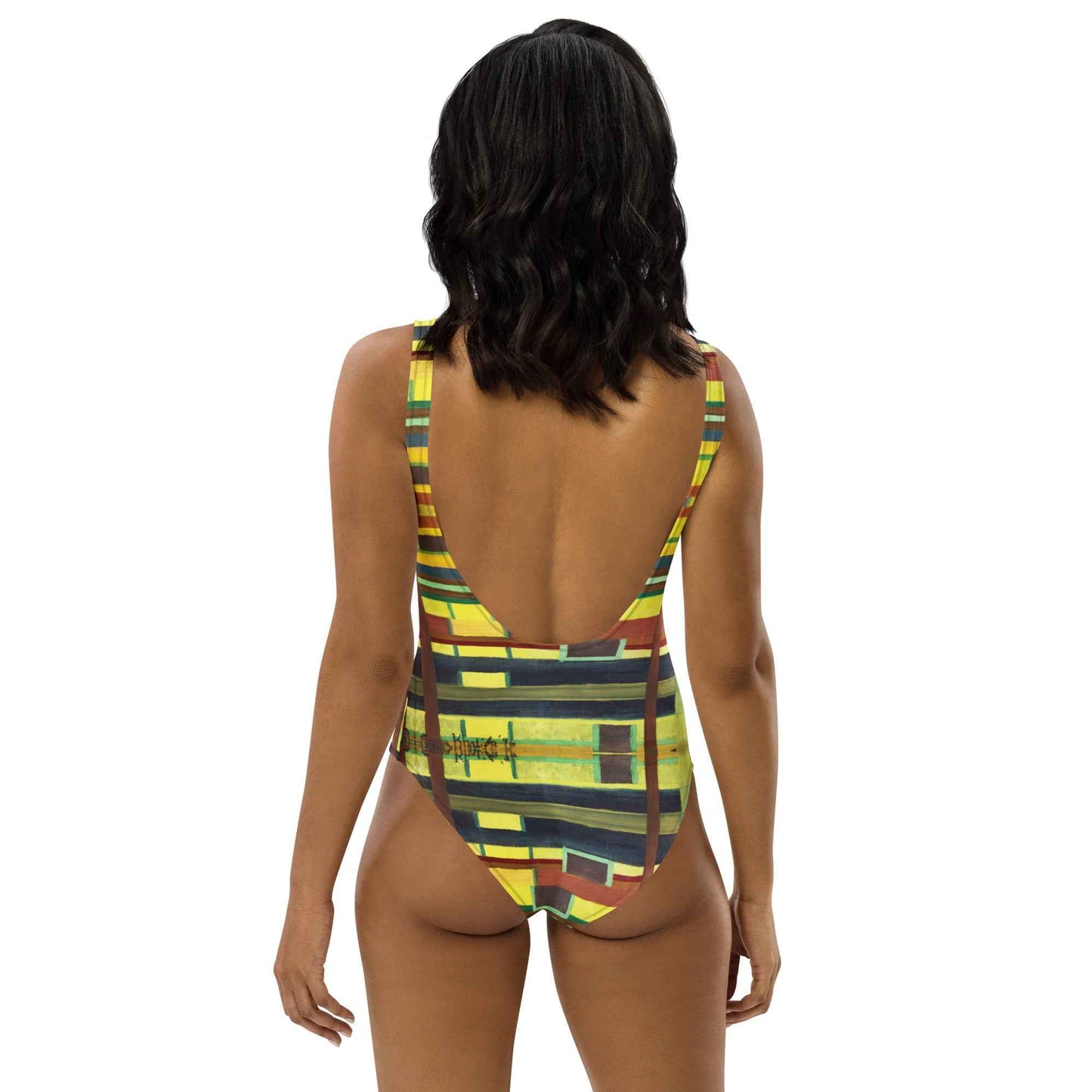 One Piece Swimsuit - City in Grids - Geometric Urban