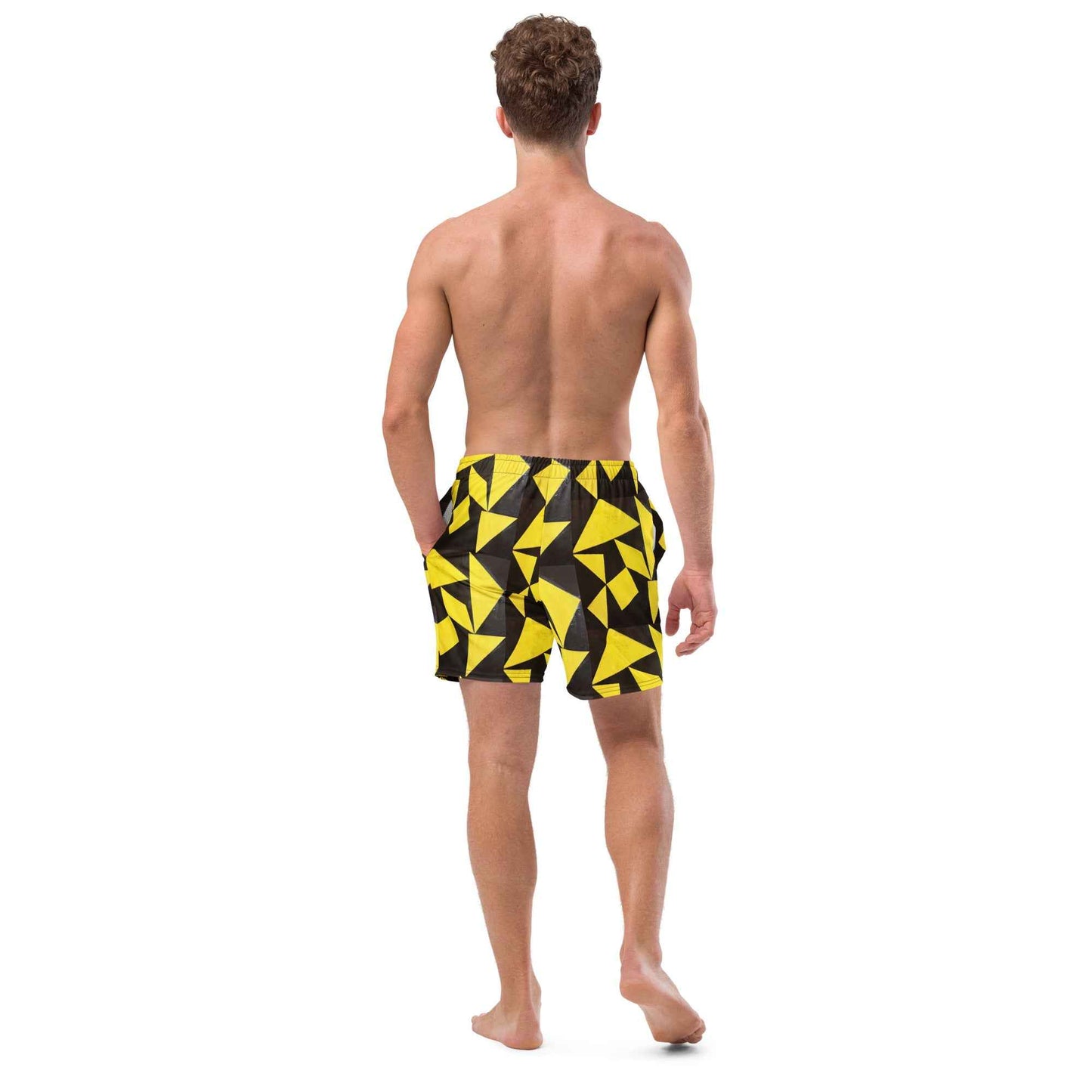 Men's Trunks - Golden Fracture - Geometric Minimalist