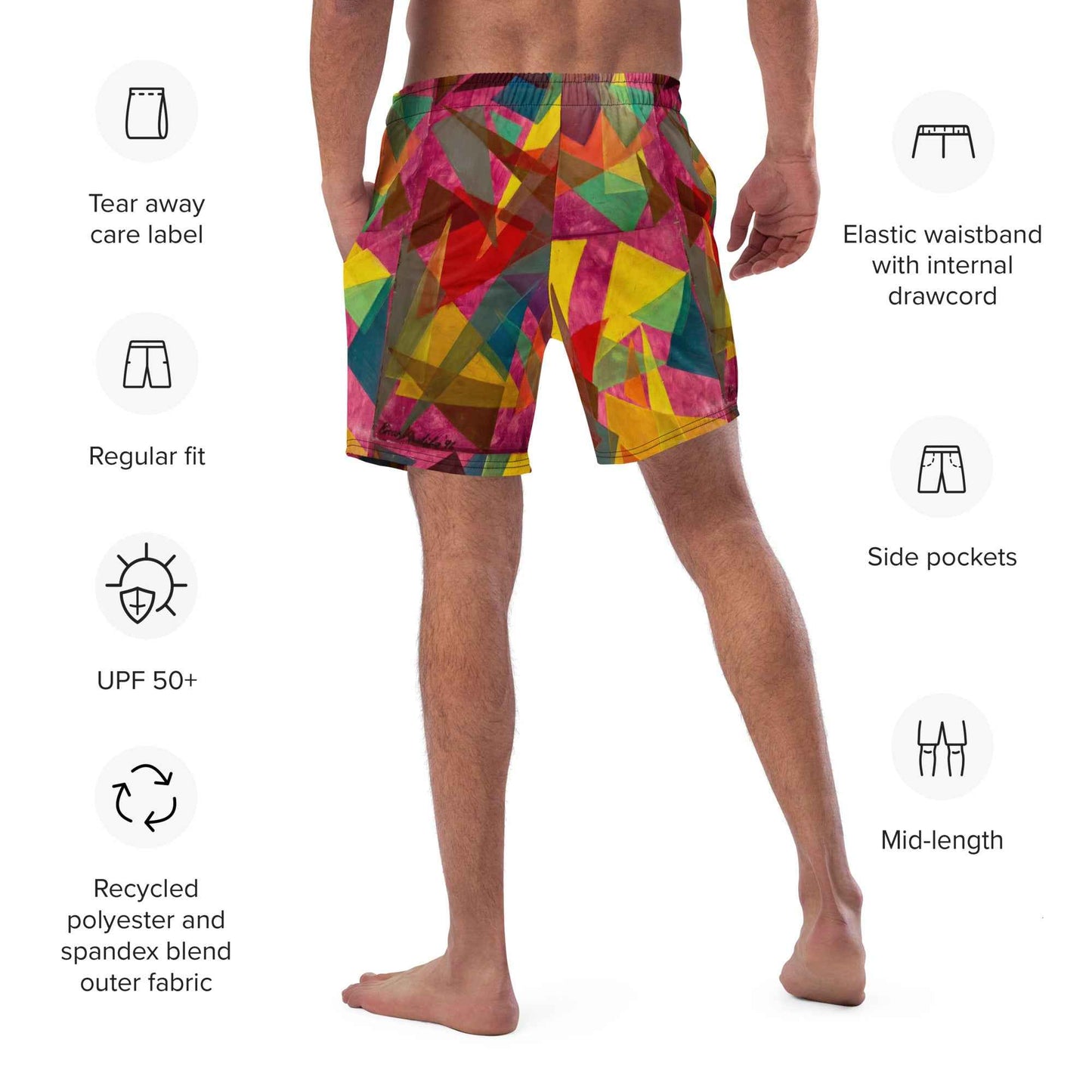 Men's Trunks - In The Wine Glass - Geometric Abstract