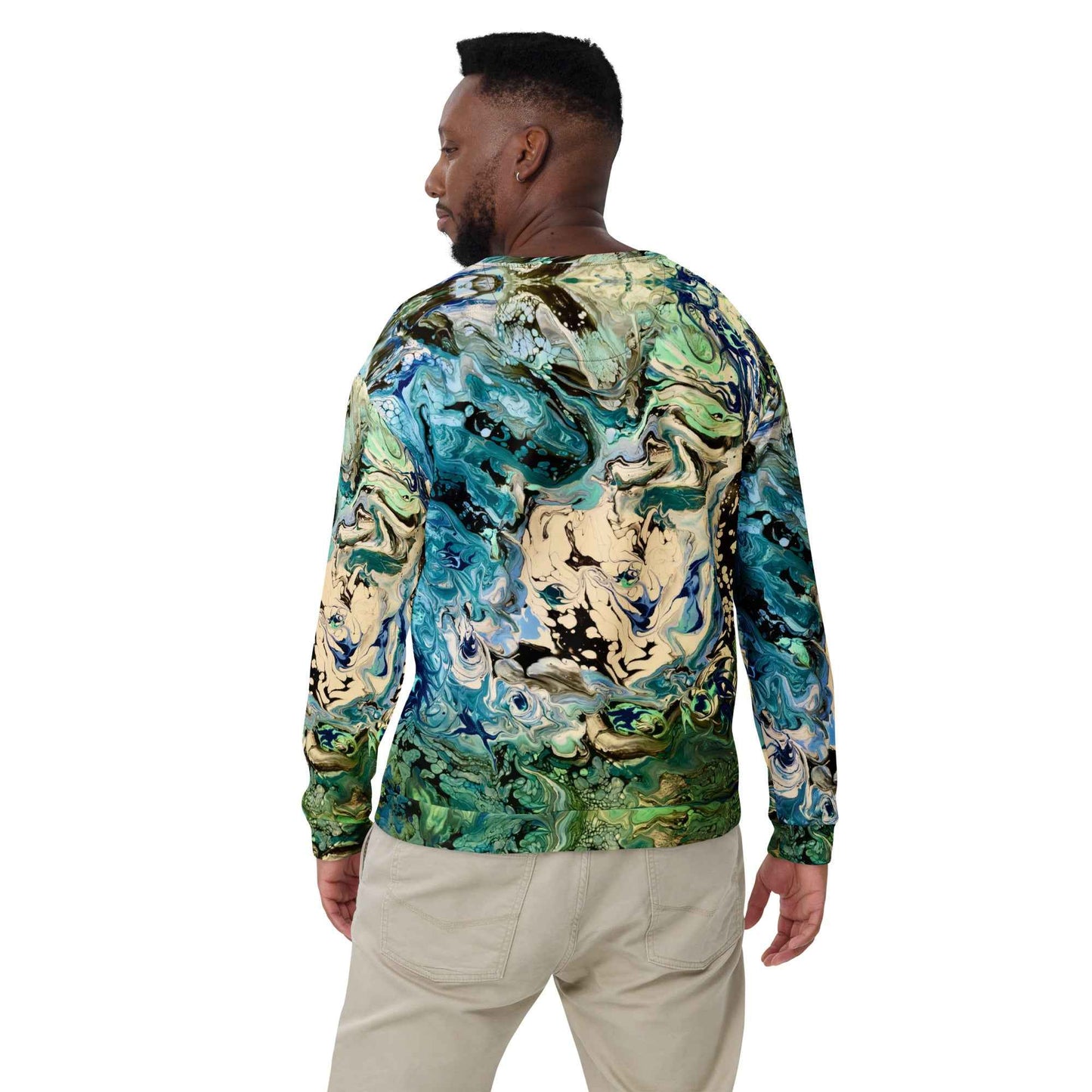 Unisex Sweatshirt - Tectonic - Fluid Abstract Geologic Art