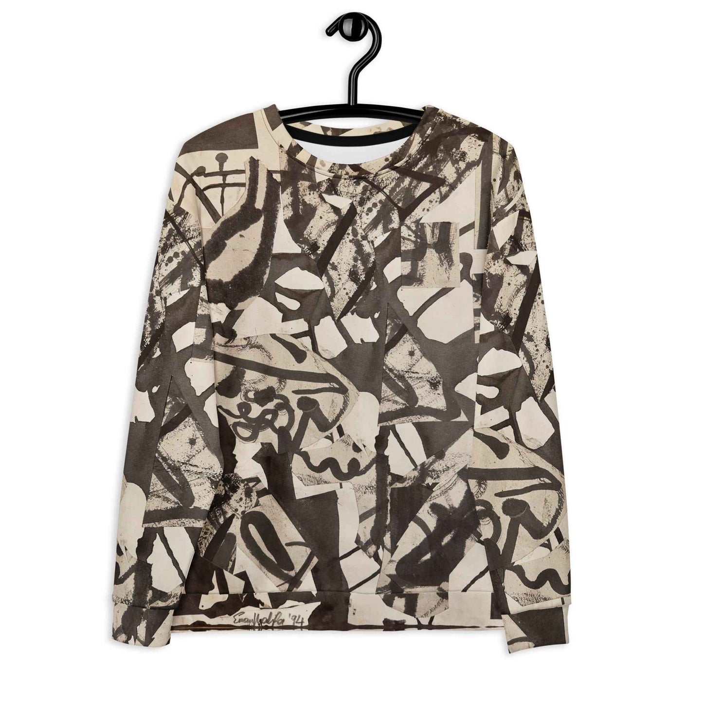 Unisex Sweatshirt - Fragments of Memory - Abstract Ink Art