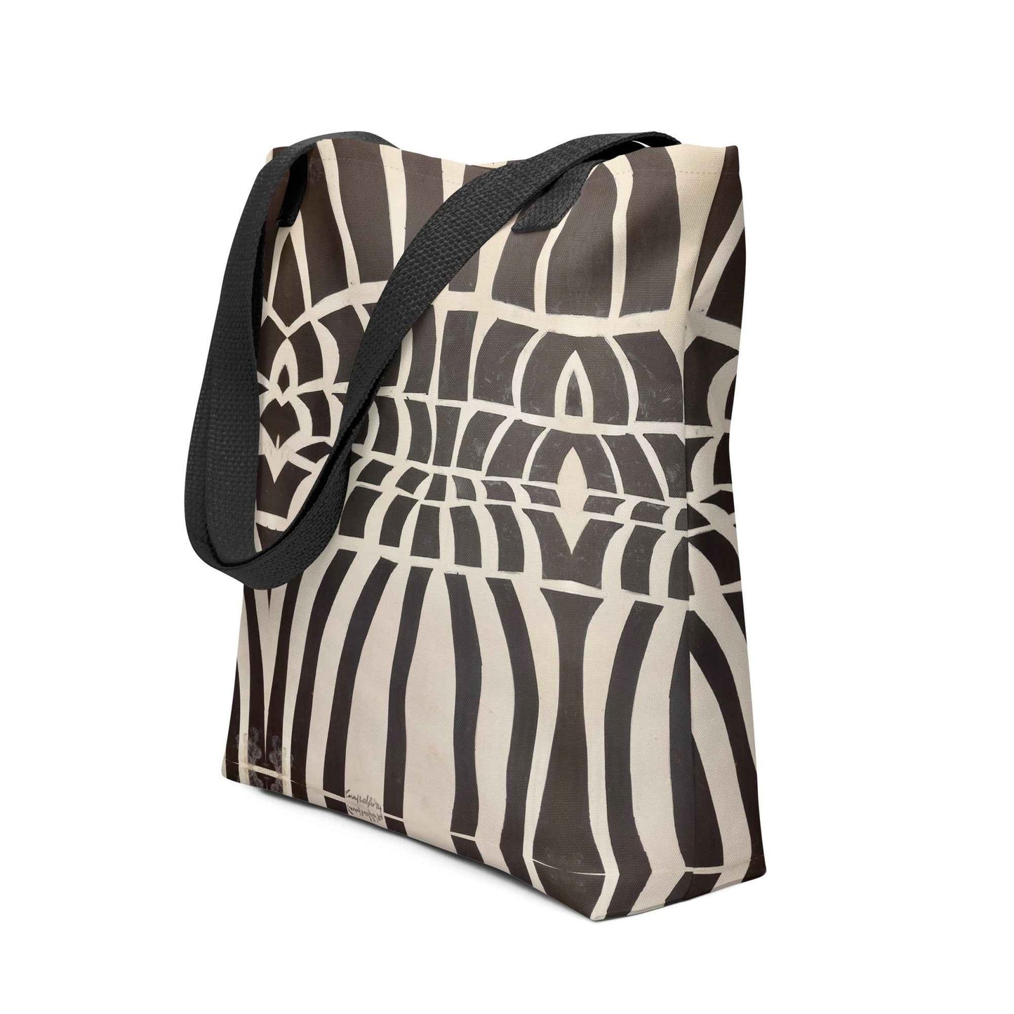 Tote Bag - Optical Web - Op Art Black & White Illusion