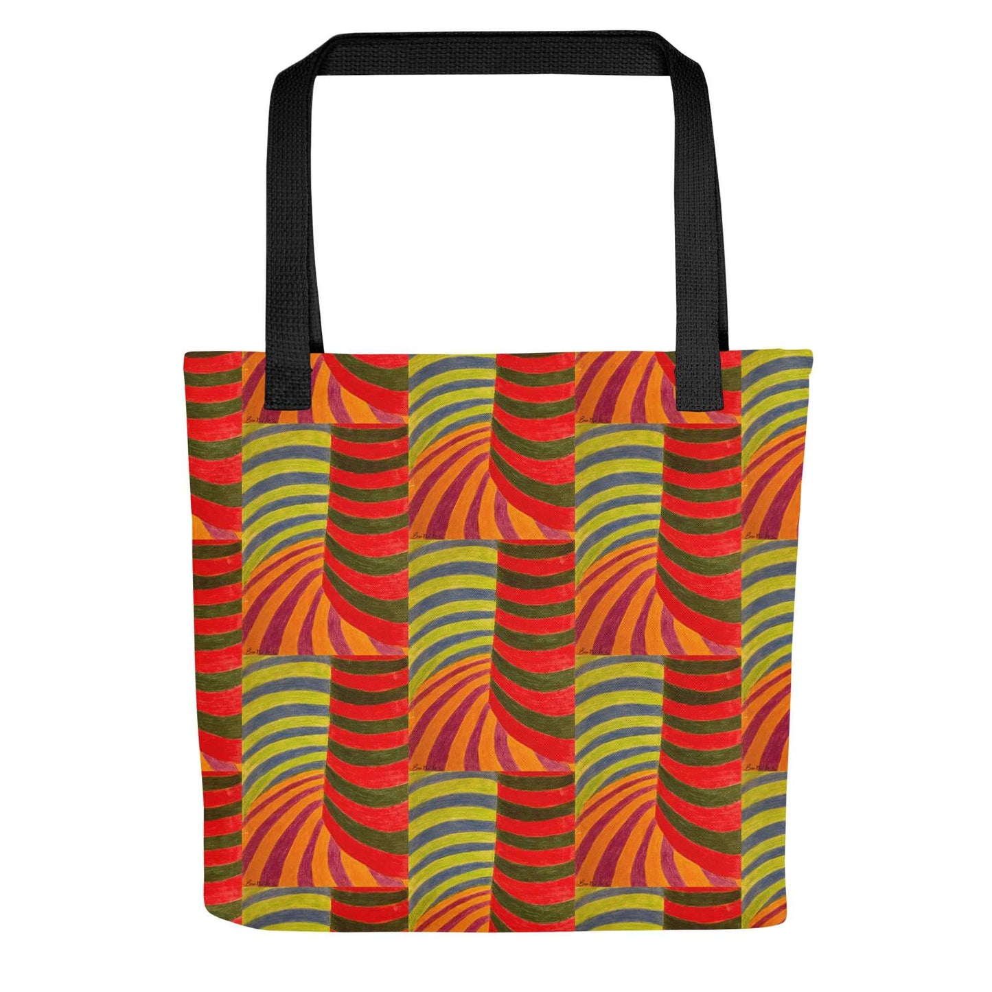 Tote Bag - No Brake Zone - Op Art Geometric Motion