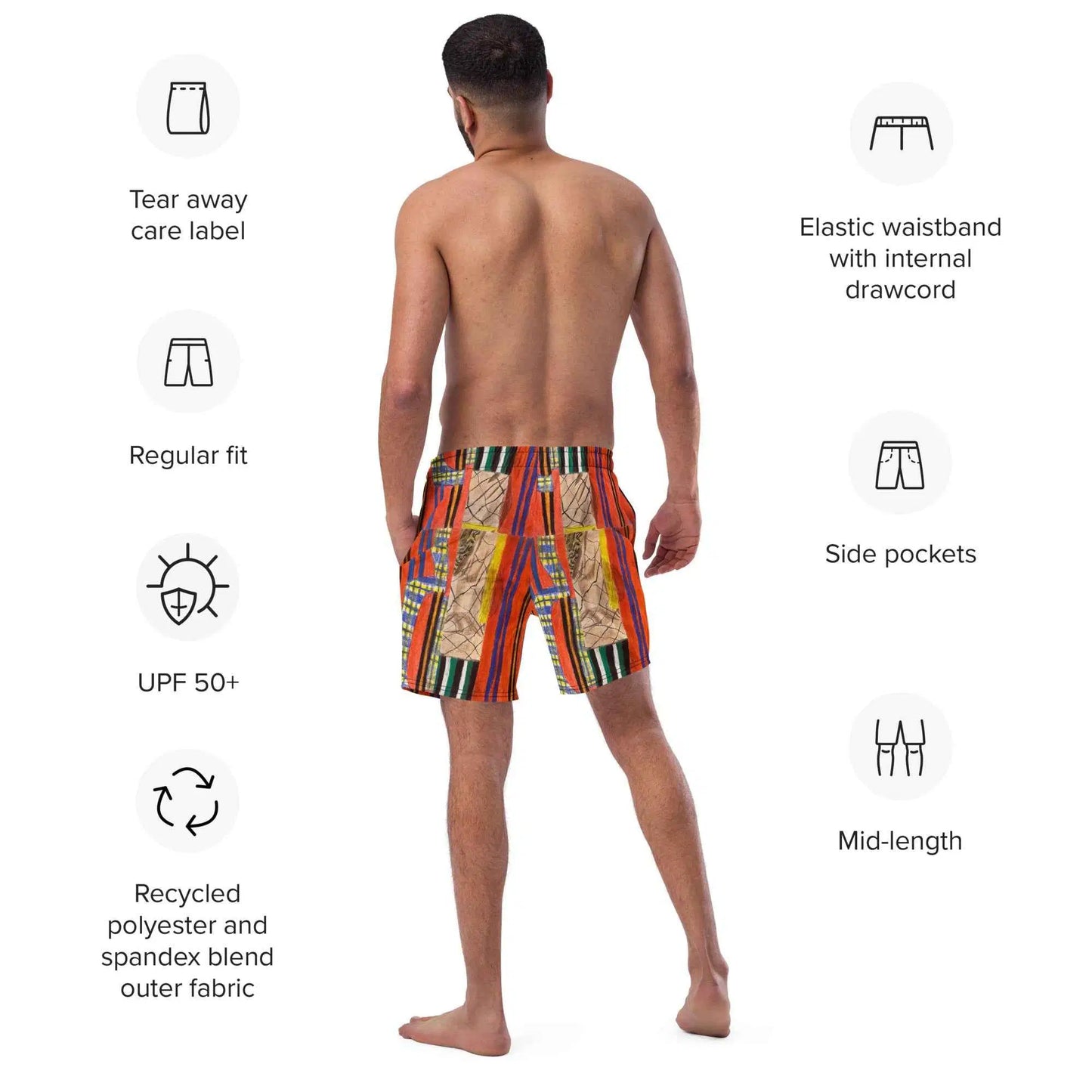 Men's Trunks - Palestine's Resilience - Folk Abstract Art