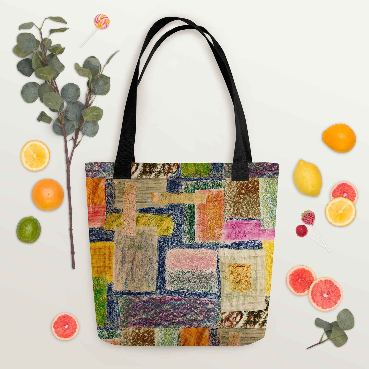 Tote Bag - The Hearth Quilt - Folk Patchwork Art