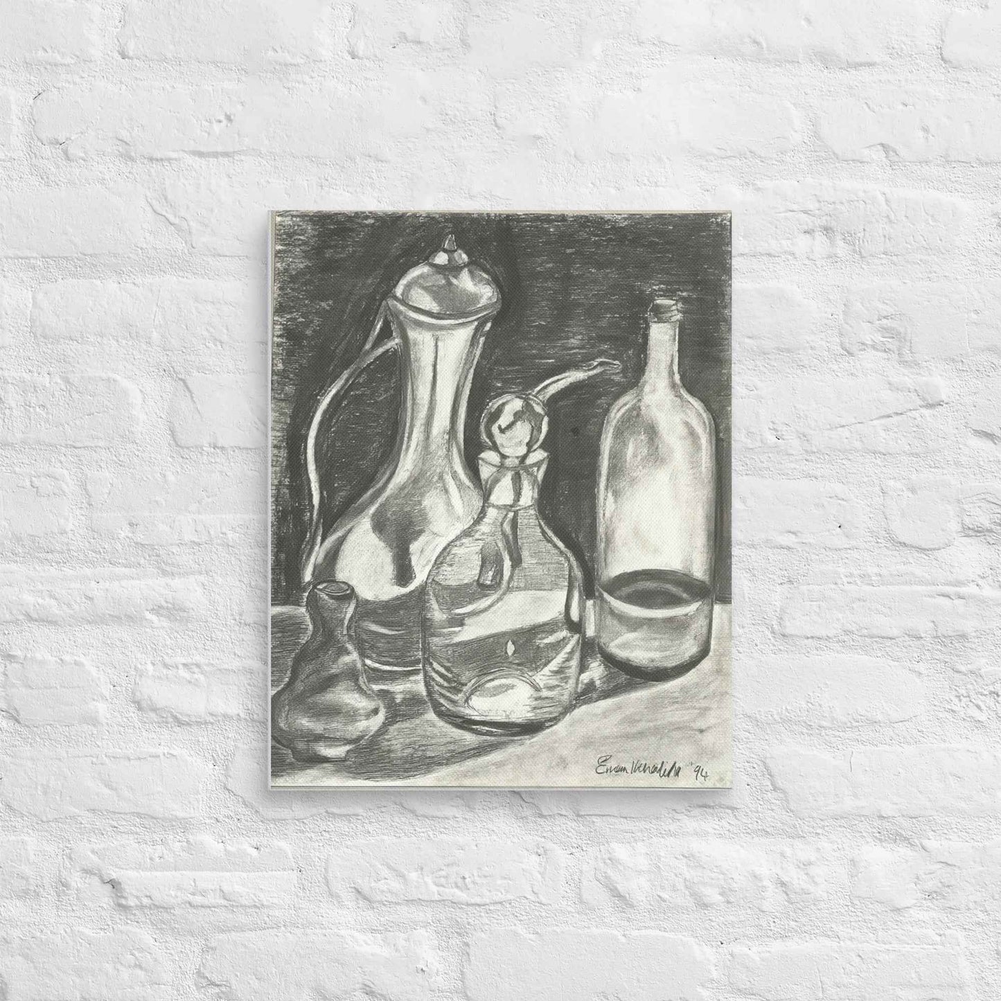 Canvas Print - Silent Reflection - Still Life Tonal