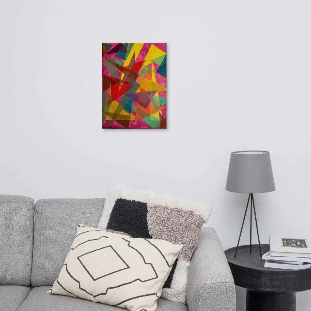Canvas Print - In The Wine Glass - Geometric Abstract - Eman's Gallery