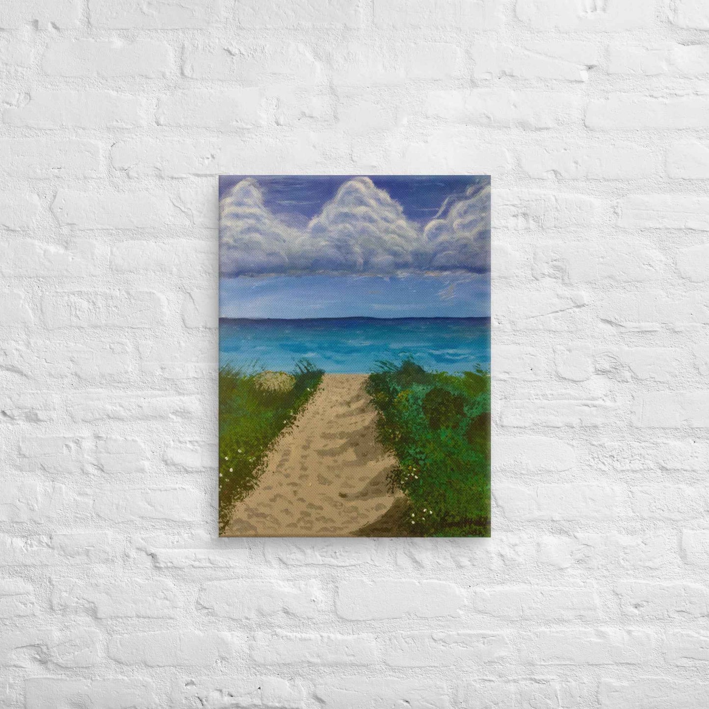 Canvas Print - Edge of Calm - Coastal Pathway Seascape - Eman's Gallery