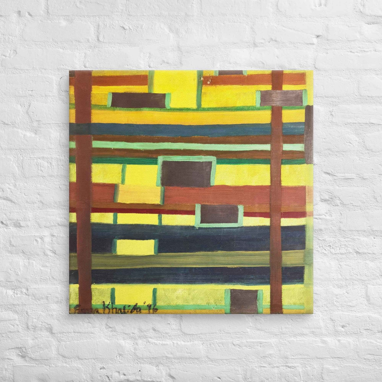 Canvas Print - City in Grids - Geometric Abstract Urban
