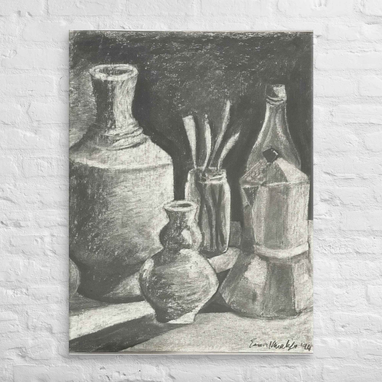 Canvas Print - Weight of Silence - Monochrome Still Life