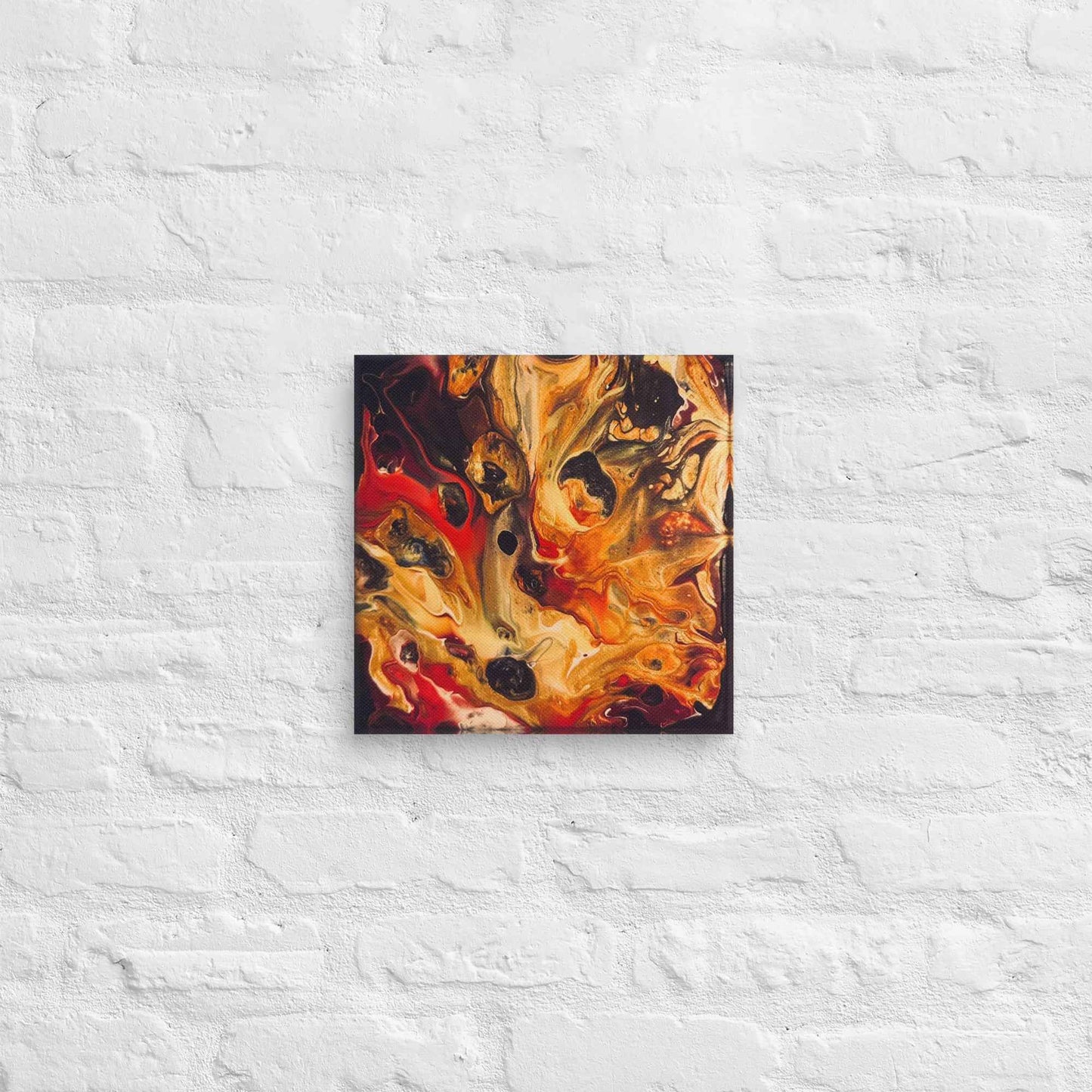 Canvas Print - Laheeb (flame) - Fluid Red Black Fire Art