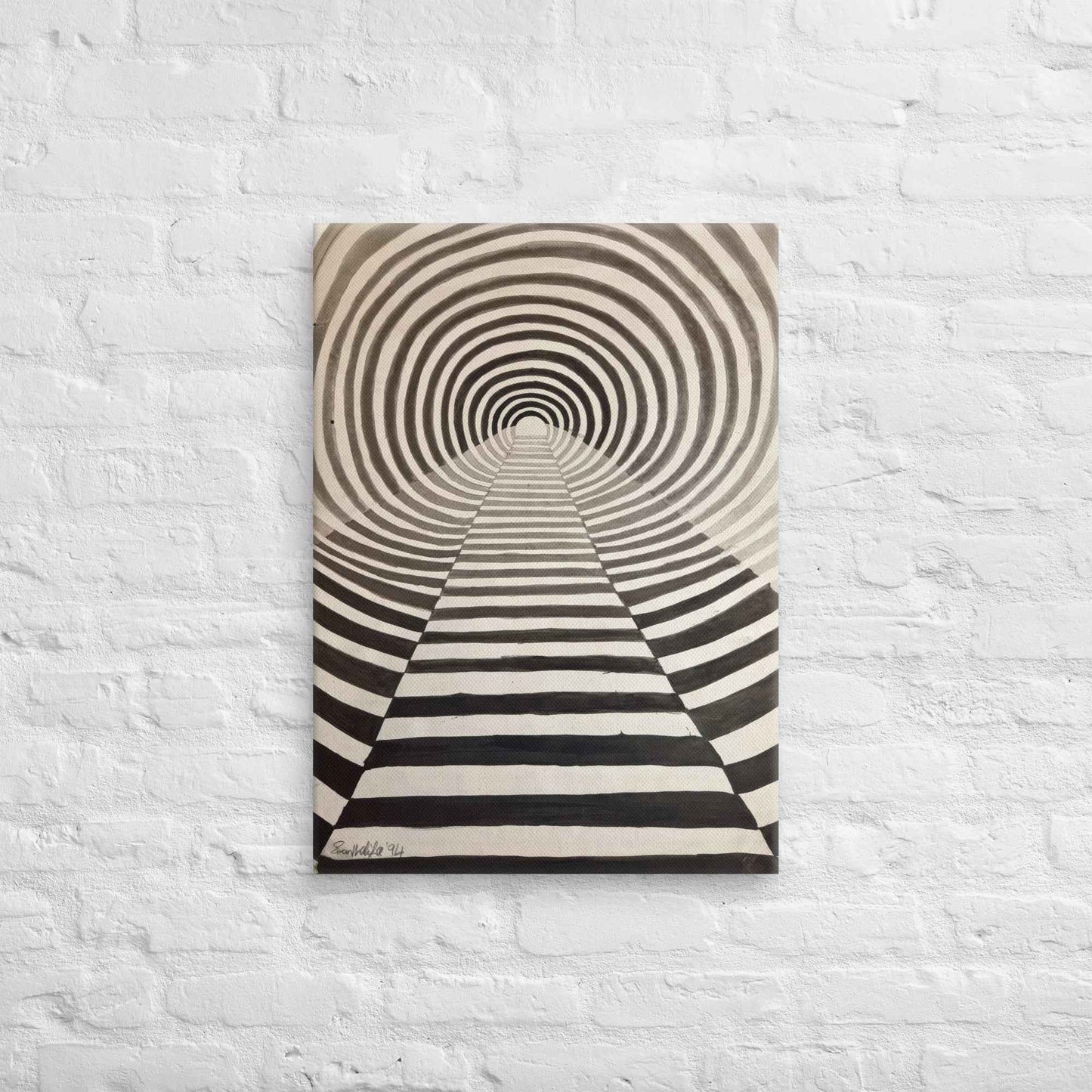 Canvas Print - Tunnel of Illusion - Geometric Op Art