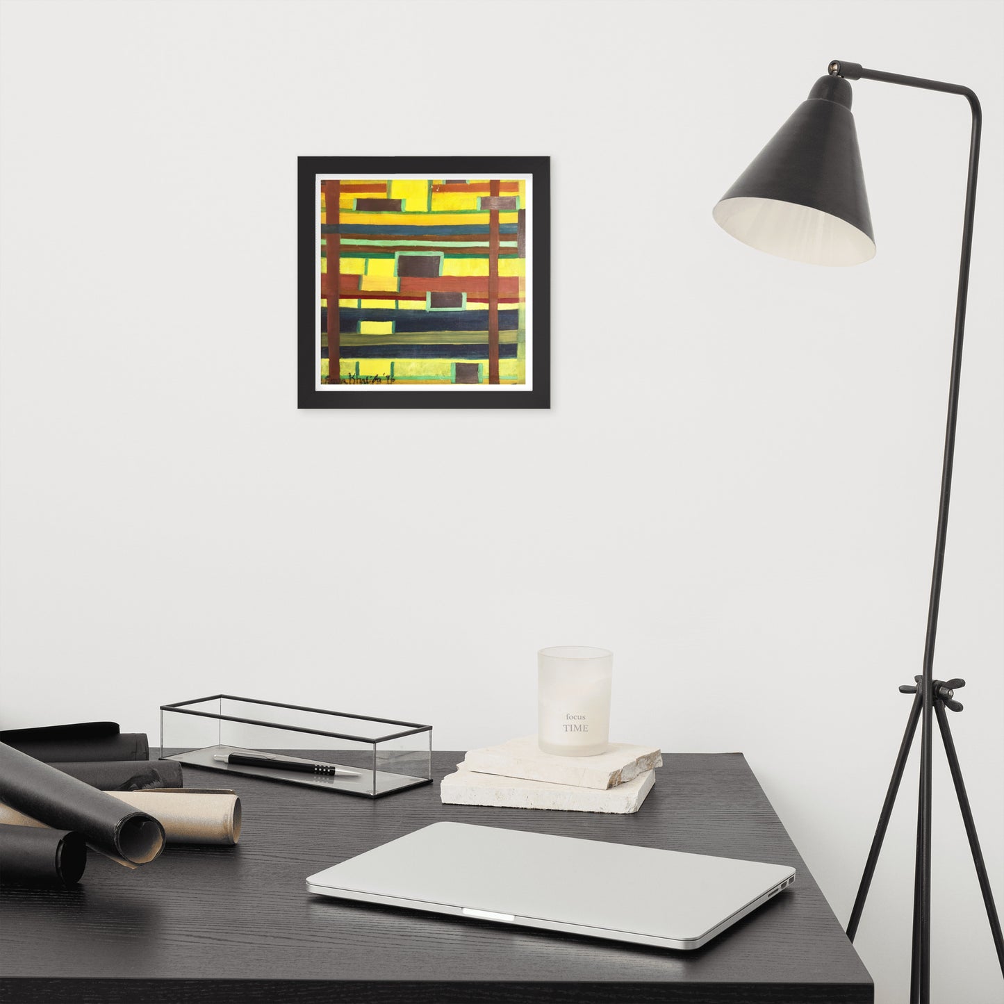 City In Grids - Framed Print on Paper