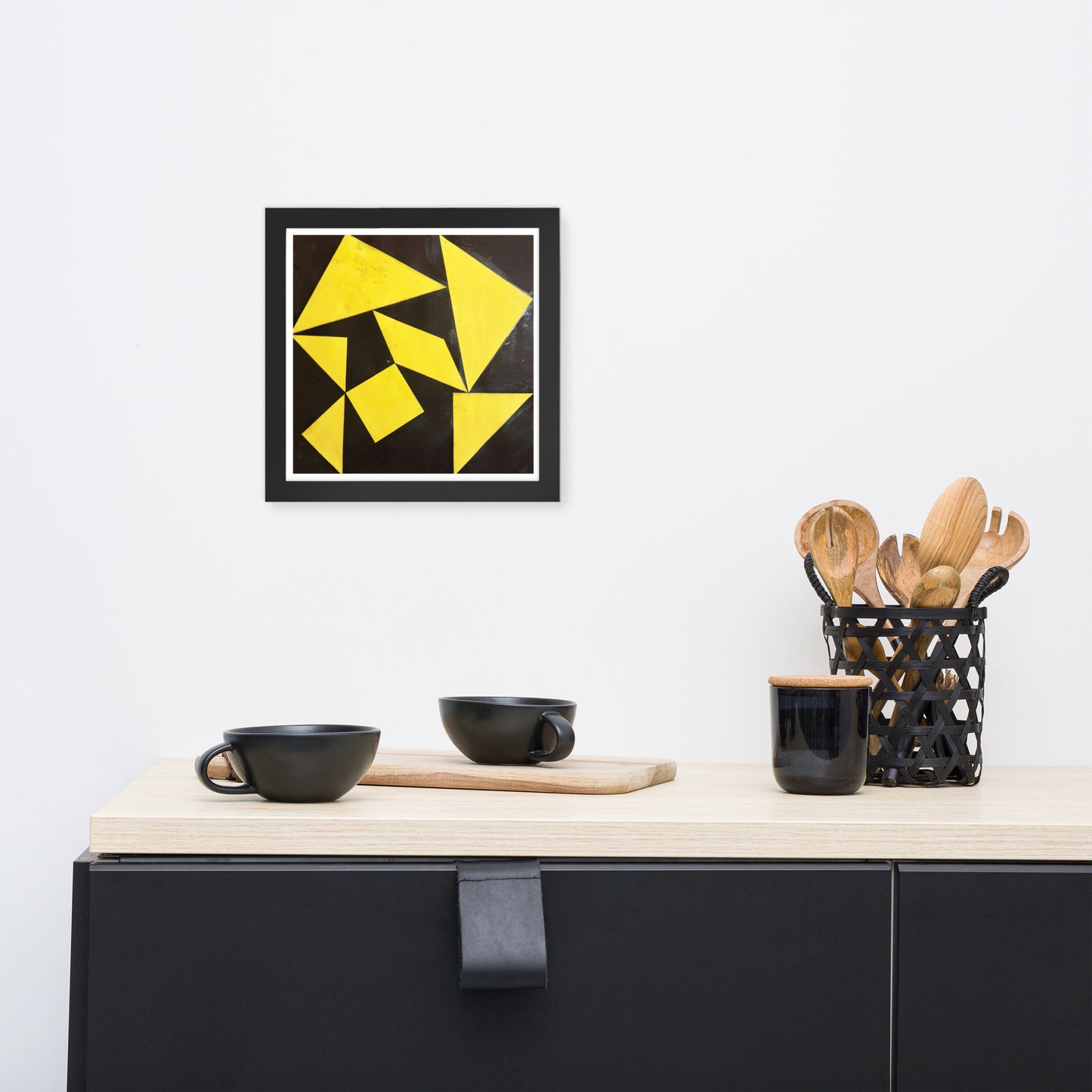 Golden Fracture - Framed Print on Paper