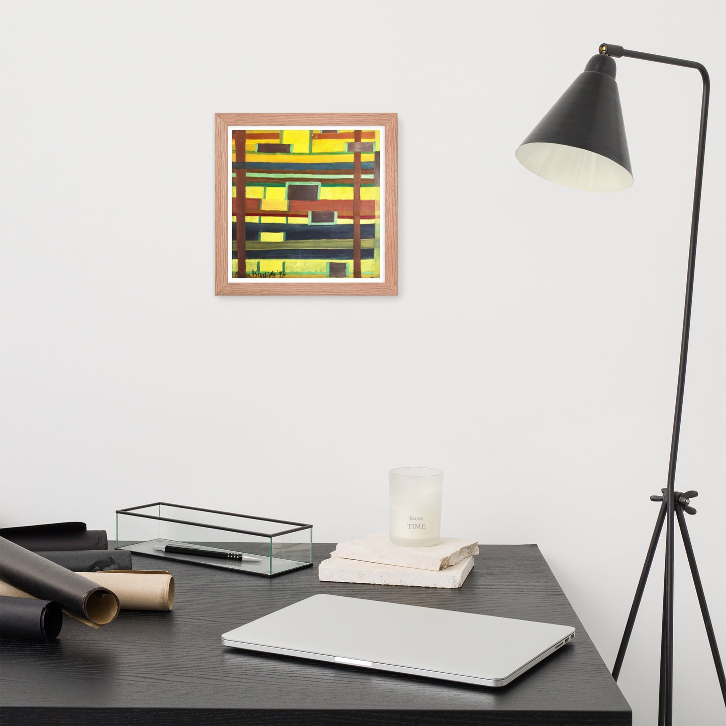 City In Grids - Framed Print on Paper