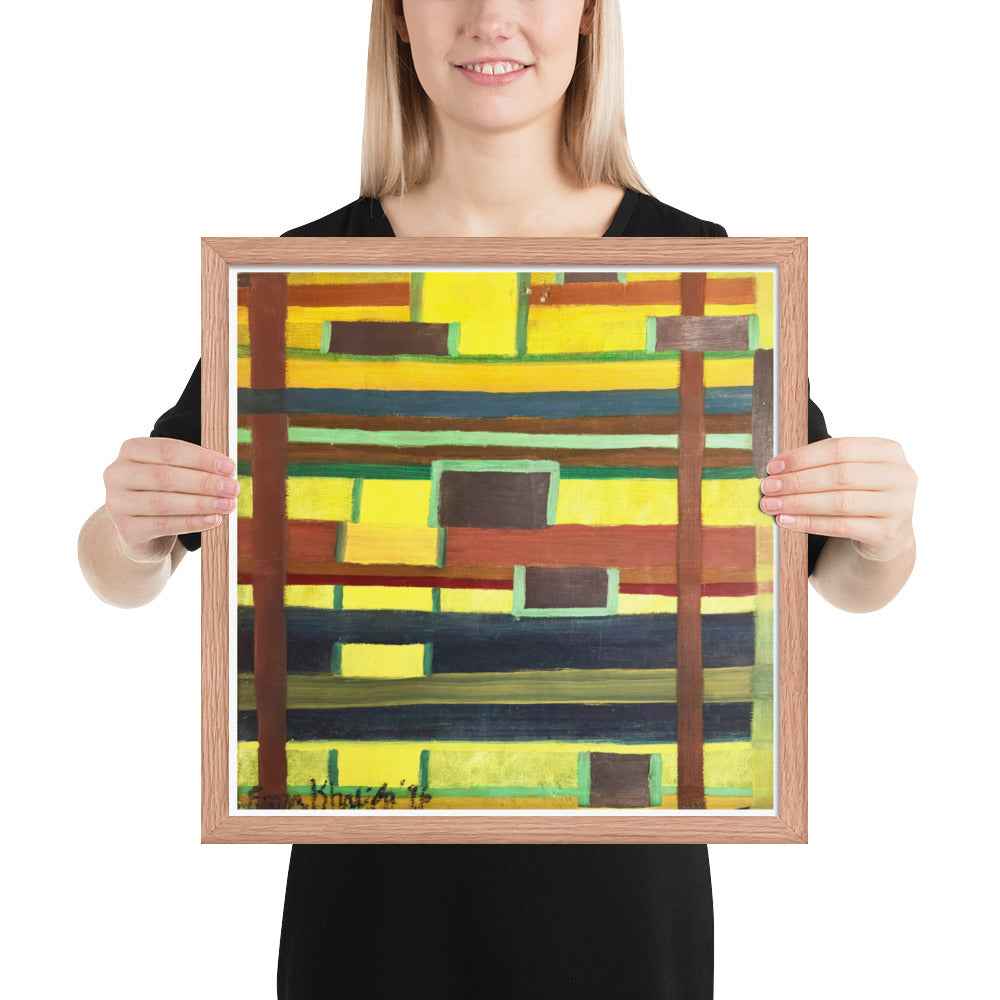 Framed Print - City in Grids - Geometric Abstract Urban