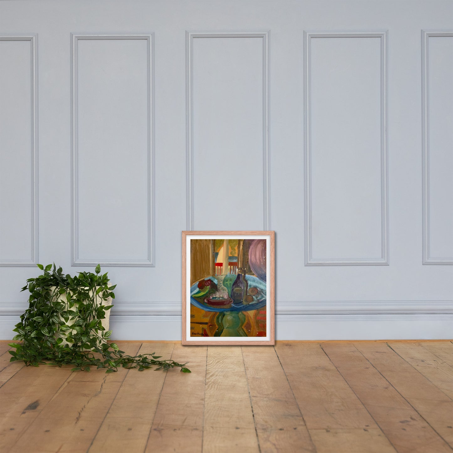 The Table of Echoes - Framed Print on Paper