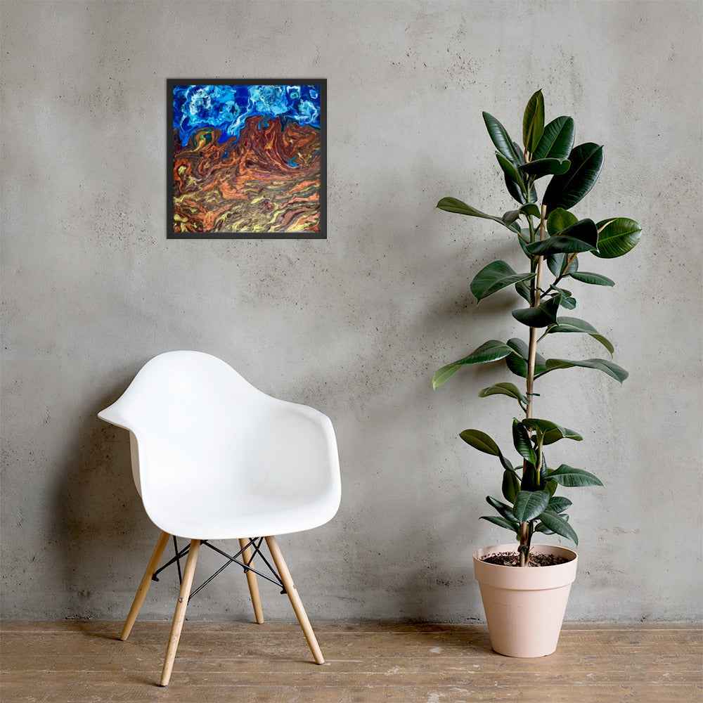 Framed Print - Zeffir (exhale) - Abstract Earth & Sky Art
