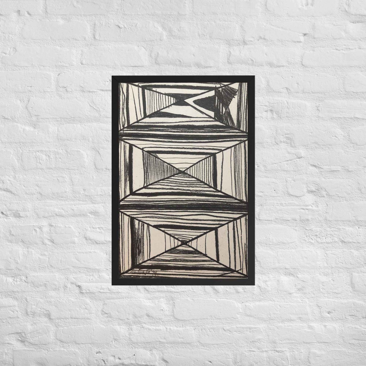 Framed Print - Deception - Geometric Op Art