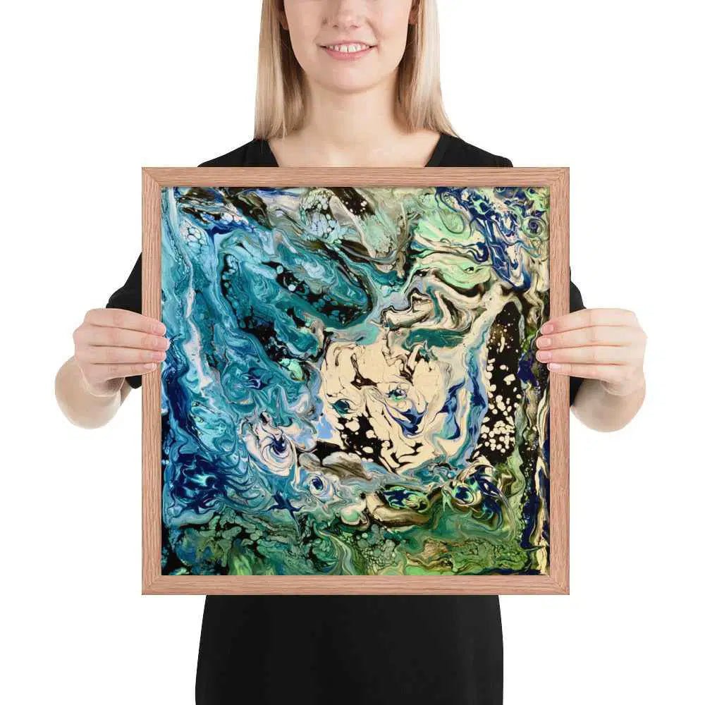 Framed Paper Print - Tectonic - Fluid Abstract Geologic Art