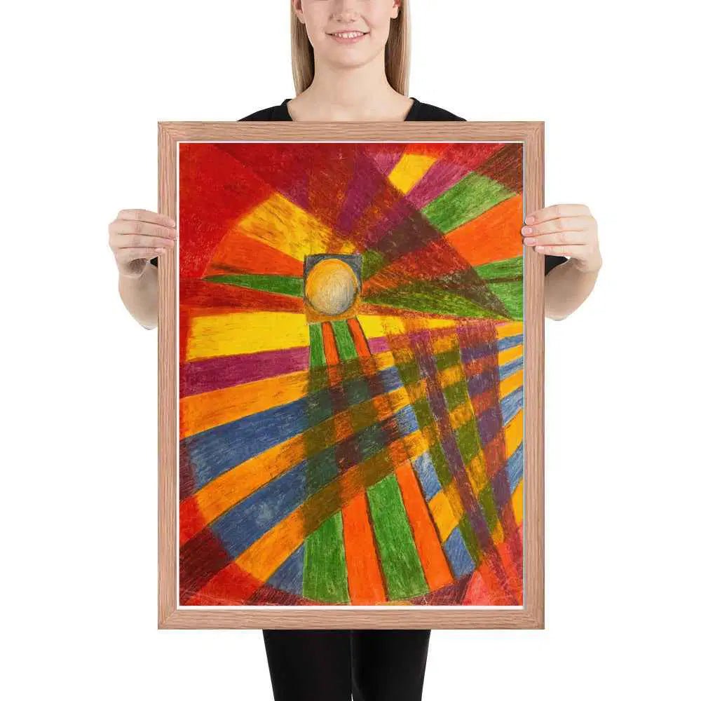 Framed Print - Solar Burst - Geometric Abstract Art