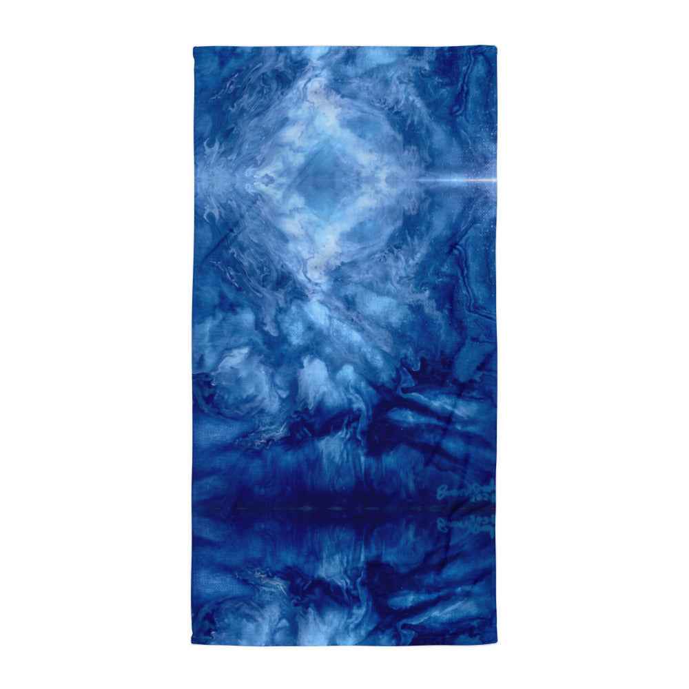 Towel - Thunder - Dramatic Blue Storm Cloud Dramatic Art