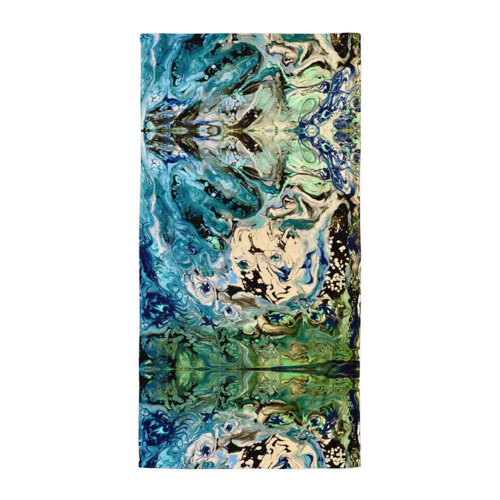 Beach Towel - Tectonic - Fluid Abstract Geologic Art