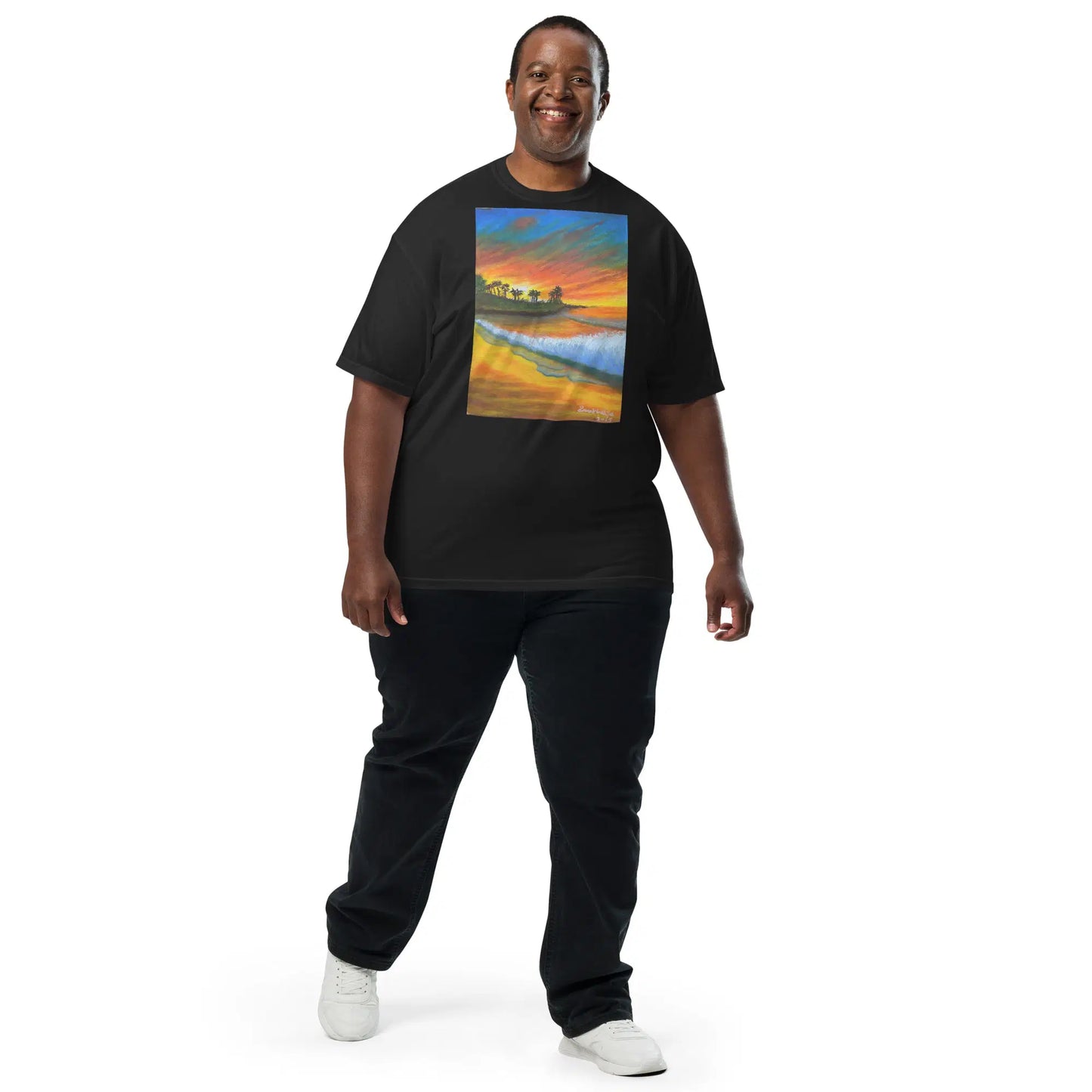 Unisex T-Shirt - Day Blazed - Tropical Sunset Palm Tree Art - Eman's Gallery