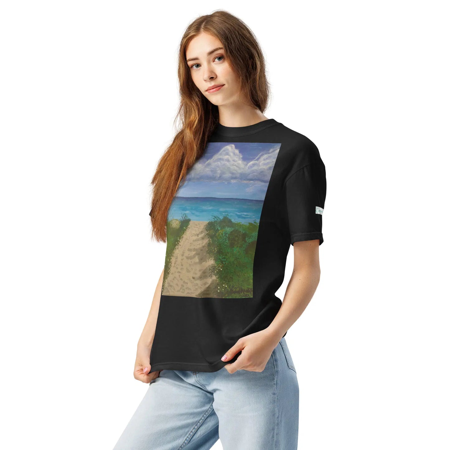 Unisex T-Shirt - Edge of Calm - Coastal Pathway Scene - Eman's Gallery