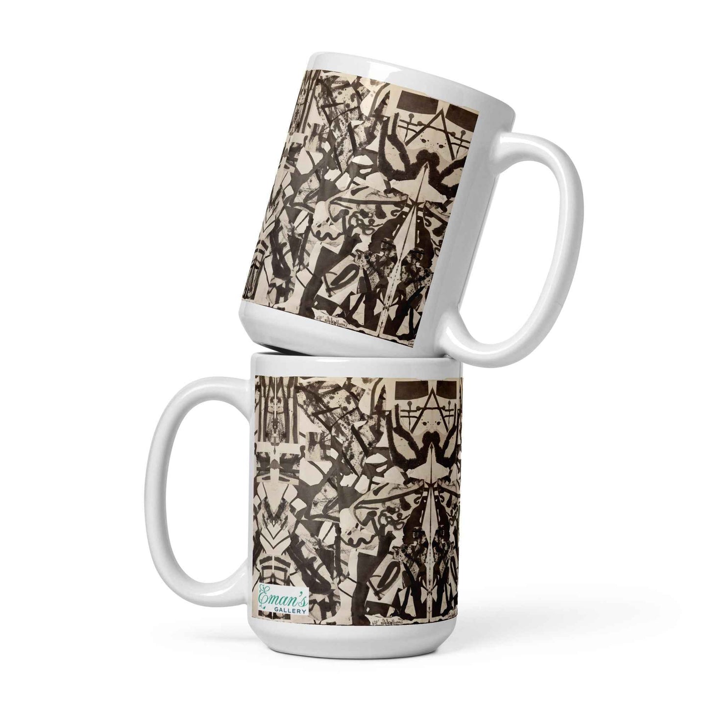 Coffee Mug - Fragments of Memory - Abstract Ink Splash
