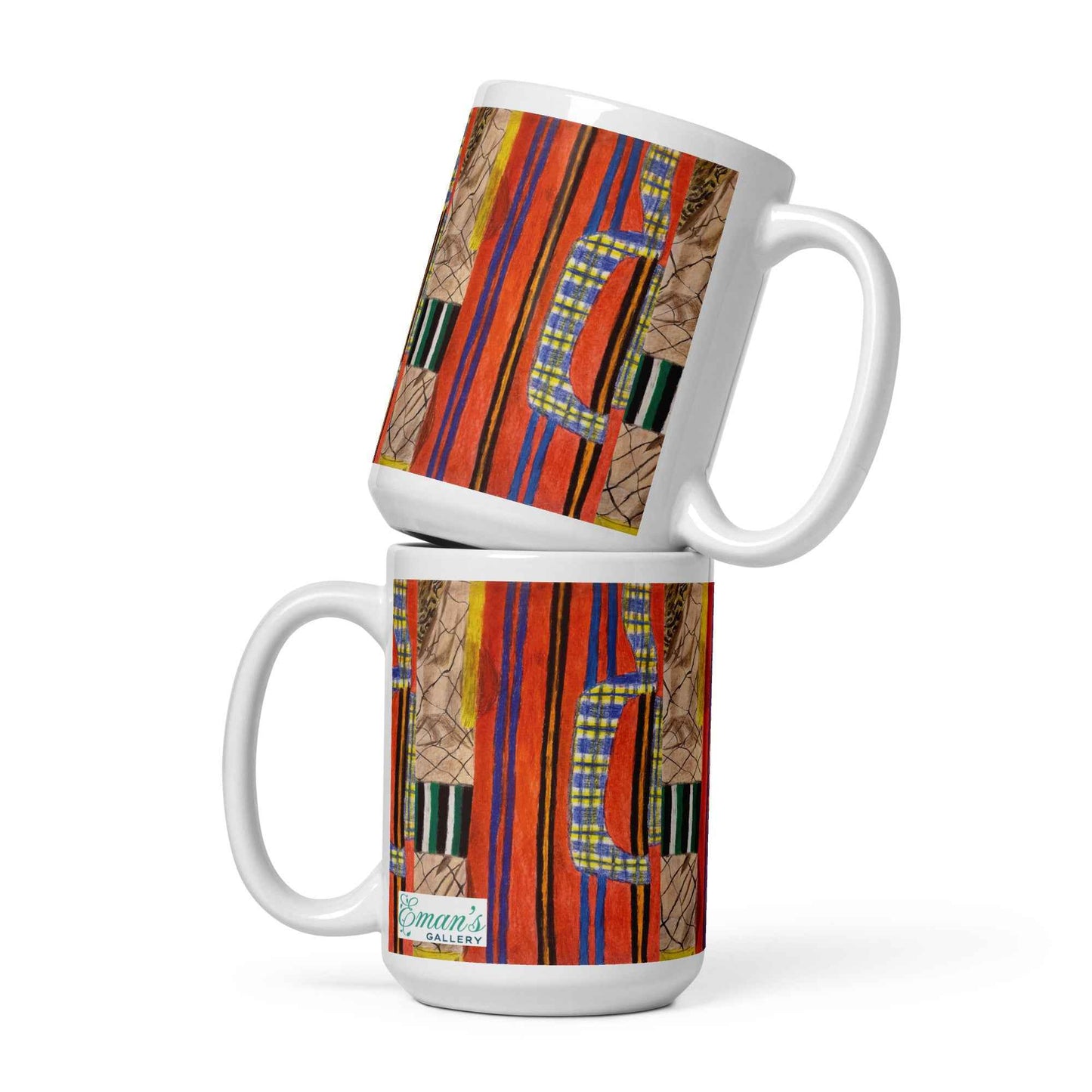 Coffee Mug - Palestine's Resilience - Folk Abstract Art