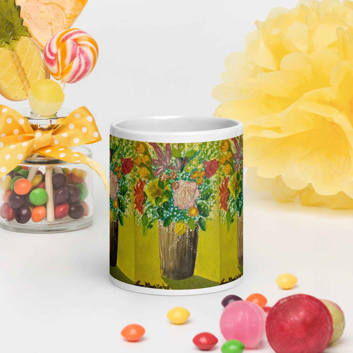 Coffee Mug - Jubilee - Impressionist Floral Still Life Art