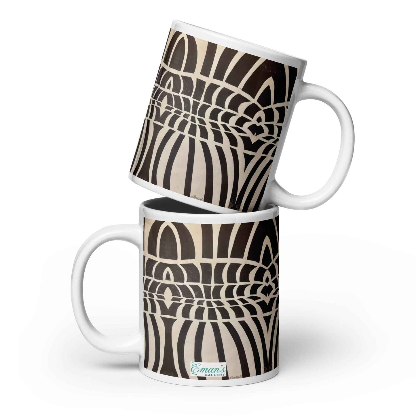 Coffee Mug - Optical Web - Op Art Black & White Illusion