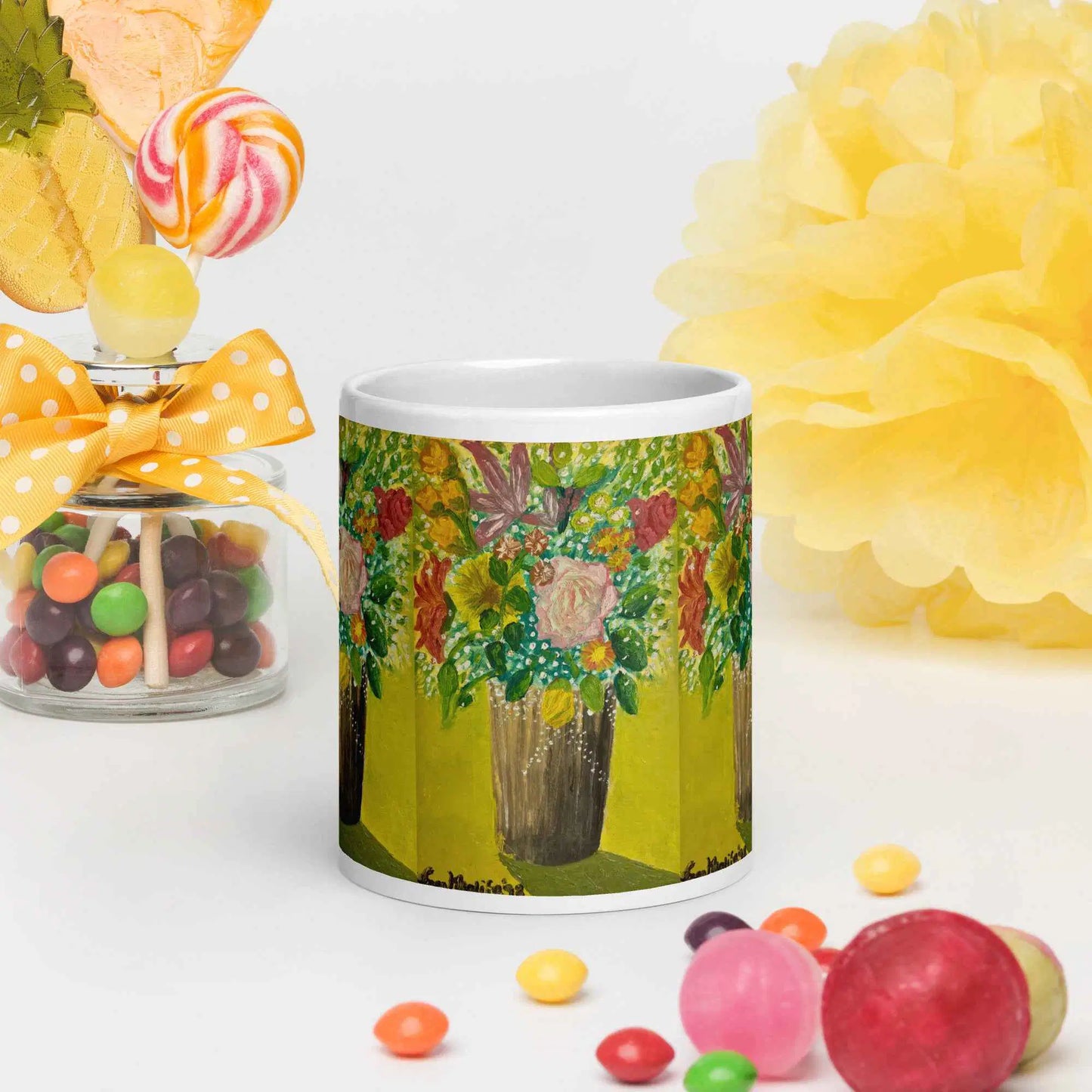 Coffee Mug - Jubilee - Impressionist Floral Still Life Art