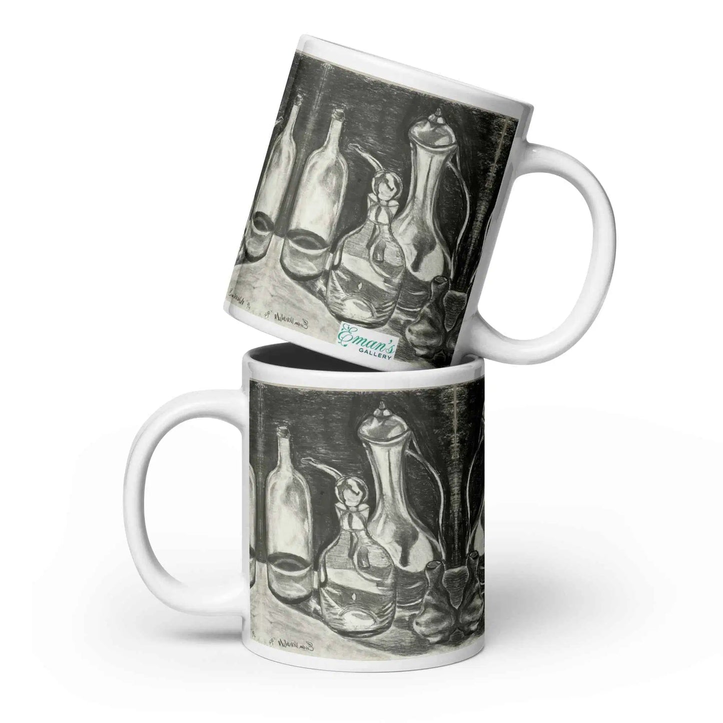 Coffee Mug - Silent Reflection - Still Life Tonal Drawing