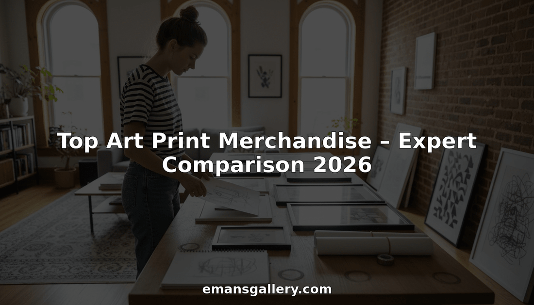 Woman comparing framed and unframed art prints