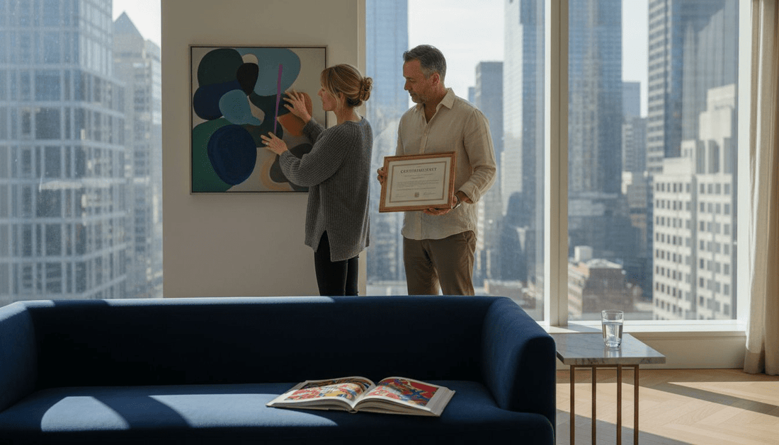 Luxury home interior with art and collectors