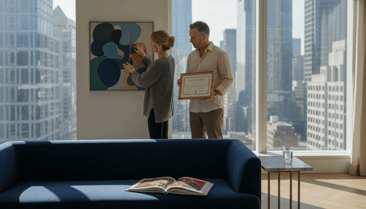Luxury home interior with art and collectors