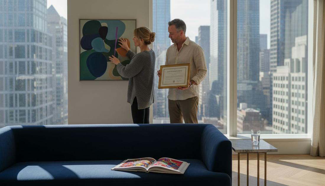 Luxury home interior with art and collectors