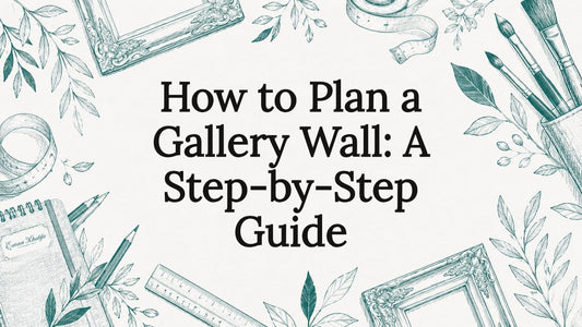 Decorative illustrated title card for gallery wall article